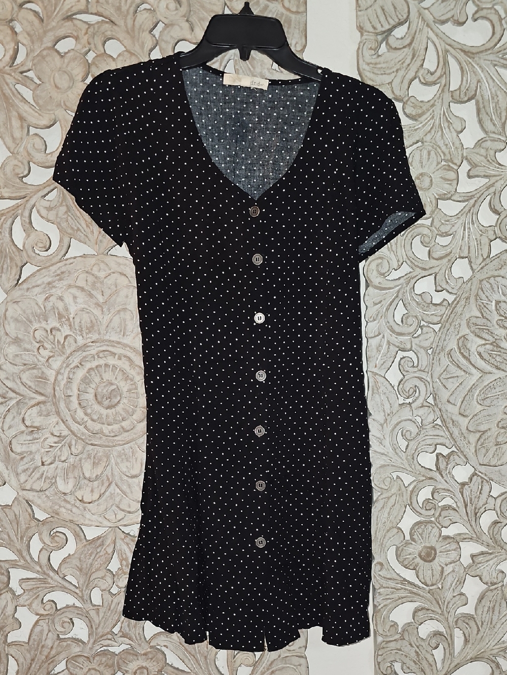 Rewind Black Polka Dot Dress